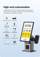 Kiosque de commande numérique intelligent pour restaurants, borne de commande en aluminium, machine de service et de paiement en libre-service