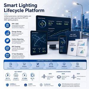 Iluminación LED Inteligente para Carreteras de 100 km, Clase Km, Construcción en Aluminio IP66, Escala de 10,000 Luces, Gestión de Evidencia GIS en Tiempo Real - Product Image 5