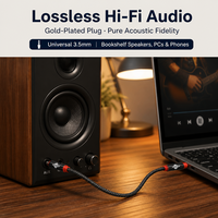 Casque audio universel tressé de haute qualité avec microphone stéréo 3,5 mm pour téléphones portables, ordinateurs, voitures et systèmes audio domestiques