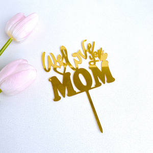 Vente en gros de décorations personnalisées <span class=keywords><strong>pour</strong></span> fête, décorations de gâteau de luxe, décorations d'<span class=keywords><strong>anniversaire</strong></span> verticales en acrylique doré <span class=keywords><strong>pour</strong></span> gâteaux - Product Image 2