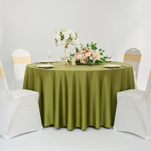 120inch 132inch Customized Designs Large Events Grass Sage Green Restaurant Round Stain <strong>Tablecloth</strong> for Wedding <strong>Party</strong> - Product Image 1