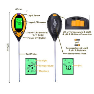 Nouveau kit de <span class=keywords><strong>Test</strong></span> du sol, outil de <span class=keywords><strong>Test</strong></span> du sol dans votre jardin et de la ferme végétale, avec PH du kachim et phosphore - Product Image 1