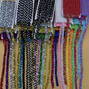 Zsy Diy Naaien Gimp Gouden Vlechtwerk Gevlochten Lovertjes Kant Trimmen Stof Kant Voor Sjaal Kostuum Metallic Kantwerk - Product Image 1