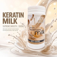Traitement capillaire au lait de kératine et à la noix de coco Colisi 1000ml, produit nourrissant professionnel pour salon, masque pour cheveux abîmés, permanentés ou teints