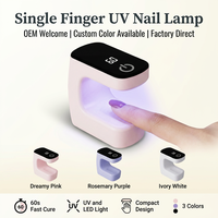 Lampu Kuku Mini Portabel Logo Kustom 3W UV LED Pengering Gel Kuku Lensa Cembung Cahaya Pengeras Cepat Harga Grosir Langsung Pabrik