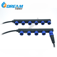 Connecteur étanche IP68 DREAM M15 Type F, faisceau de câbles répartiteur 1 à 3 voies pour éclairage solaire de jardin et d'aménagement paysager