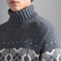 Fabricants OEM/ODM : Pull d'hiver pour homme personnalisable, design géométrique audacieux, tendance, vente en gros