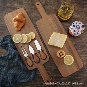 Juego de Tabla de Quesos de Madera de Acacia con Cuchillos 14.2x50.4cm Tabla de Cortar de Madera Sólida para Uso en la Cocina - Product Image 5