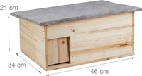 Maison pour hérissons en bois avec toit imperméable