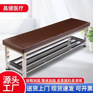 Banc à chaussures Changjian 2156, structure en acier inoxydable, revêtement brun, pour salle de sport, salle de bain, magasin de vêtements. - Product Image 4