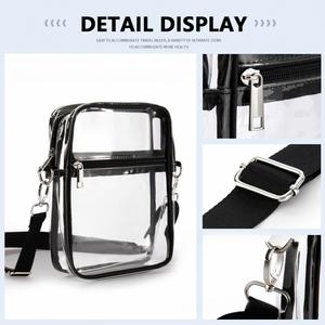 <b>Stadium</b> Approved Clear Crossbody Bag with Adjustable Strap, Personalized PVC Purse for Promotional Gift - Product Image 4