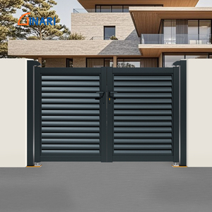 Puerta Batiente Automática de Aleación de Aluminio de 6 pies con Recubrimiento en Polvo, Puerta Doble para Entrada de Vehículos, para Seguridad Residencial, Villas, Jardines y Hogares - Product Image 5