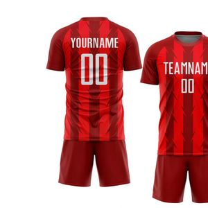 Conjunto de Camiseta y Pantalones Cortos de Fútbol con Rayas de Flecha, Manga Corta, Transpirable, de Secado Rápido, Uniforme de Entrenamiento para Hombres y Jóvenes - Product Image 3