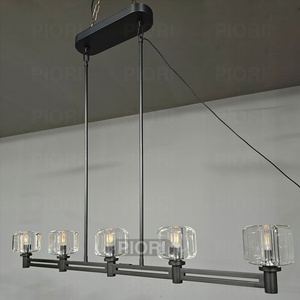 Lampe en cristal de luxe italienne, luminaire suspendu moderne pour salon, design rectangulaire, cristal K9. - Product Image 4