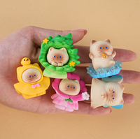 Ensemble de Statues de Chatons 3D Kawaii en Résine – Adorables Ornements Décoratifs pour la Maison, le Jardin, le Bureau et les Étagères – Cadeaux d'Anniversaire pour les Amoureux des Chats