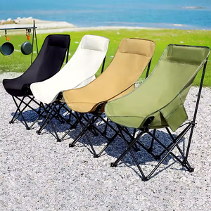 Chaise de camping pliante portable à dossier haut pour l'extérieur, idéale pour la pêche et le camping – Prix abordable - Product Image 1
