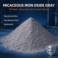Pigmen Anorganik Anti-korosi Berkualitas Tinggi Micaceous Iron Oxide Grey MIO 325 Mesh Lamellar untuk Pelapisan Baja Tugas Berat