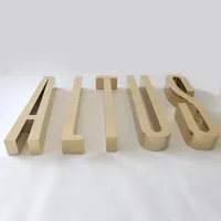 Letras Metálicas 3D con Acabado Espejo, Corte Láser Personalizado GFace, Acero Inoxidable SUS304, Sin Iluminación, para Joyería