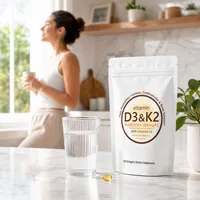 Gélules de Vitamine D3 K2 10000 UI Haute Puissance avec MK-7 pour le Soutien Immunitaire, la Santé Osseuse et l'Absorption du Calcium – 180/300 Comprimés OEM ODM