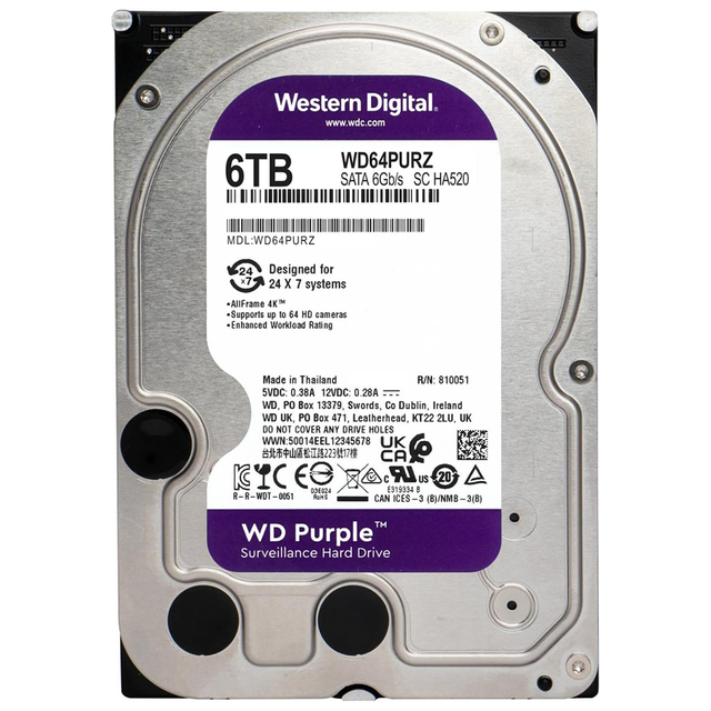 Original Western NEW HDD 6TB WD63HKVS WD Security Hard Disk Driver 3.5-inch SATA Port