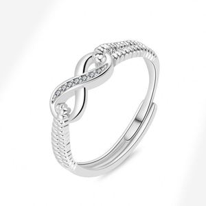 Anillo Infinito Minimalista y Moderno para Mujer, Joyería con Circonitas Microincrustadas, Anillo en Forma de 8 para el Dedo Índice - Product Image 6