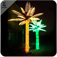 Luces LED Decorativas con Motivo de Palmera de Coco para Jardín, Lámpara de Paisaje Artificial para Exteriores con Clasificación IP65
