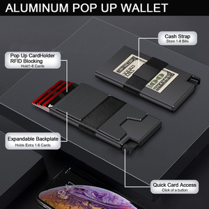 USA Delivered Duty Paid DDP Card Holder Pop up Wallet Titulaire de la carte de crédit avec support pour carte <span class=keywords><strong>Cewe</strong></span> - Product Image 2