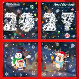 Pegatinas de Vinilo Autoadhesivas Personalizadas, Impresión de Vinilo con Corte Personalizado, Pegatinas Estáticas para Ventanas de Halloween - Product Image 1