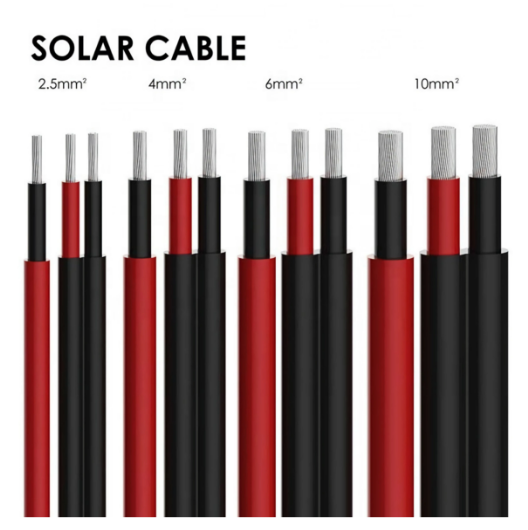 Solar Cable Dc Power Cord 2.5mm 4mm2 6mm2 Tinned Copper Wire Wire DC Power Solar Panel Cable