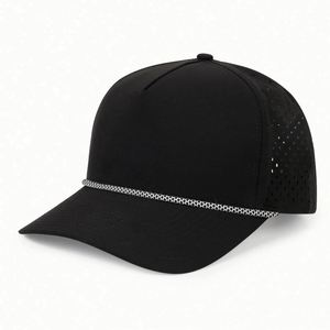 Gorra de Béisbol Personalizada al por Mayor, 100% Poliéster, con Logotipo Empresarial, Perforaciones Cortadas con Láser, con Cuerda, Impermeable, Deportiva - Product Image 4