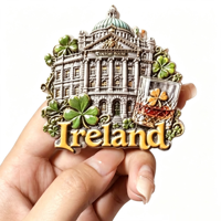 Aimants de réfrigérateur 3D Europe Irlande, souvenirs touristiques, collection d'autocollants, articles de décoration artisanaux