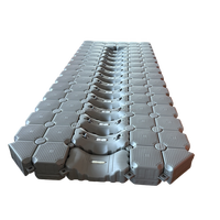 Ponton modulaire pour quai de jet ski, matériau HDPE, conception à charnières, 500x500x400mm, 7kg
