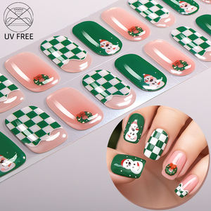 Autocollants pour ongles en gel 3D de Noël sans cuisson, sans UV, pour la décoration de Noël - Product Image 1