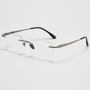 69047 montatura senza montatura Super leggera da uomo in puro titanio per occhiali ottici all'ingrosso della fabbrica di alta qualità - Product Image 3