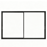 Fenêtres coulissantes de style australien au design minimaliste, isolation acoustique, double vitrage, fenêtre en aluminium pour villa moderne de luxe
