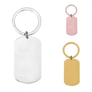 Promotional Fashion Metal Blank Rectangular Carabiner <b>Keychain</b> Custom Stainless Steel Laser Engraving Personalized Text Name Dog - Product Image 5