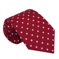 Cravate en polyester personnalisable pour homme, design jacquard, logo personnalisé, respirante et durable, emballée dans un coffret cadeau
