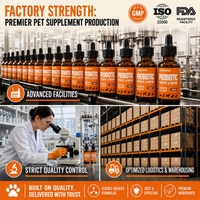 Waylemo 3 en 1 Probiotiques Prébiotiques Enzymes Digestives Huile de Poisson de Citrouille Gouttes Liquides Chiens Chats Flore Intestinale Soutien Immunitaire OEM