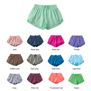 Women's Summer XS Sports Shorts Quick-Dry Breathable for Outdoor Running Yoga Two-Piece Anti-Exposure Solid Elastic Waist Mid - Product Image 1