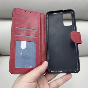 चुंबक लॉक फ्लिप चमड़े के कार्ड धारक वॉलेट रेट्रो सिलाई फोनलेदर मोबाइल फोन मामले - Product Image 3