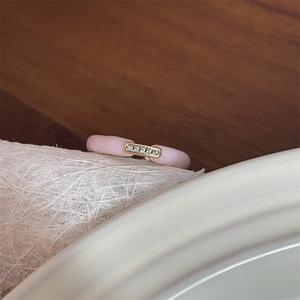 Rosa Blume Perle Reihe Diamant Schmetterling dekorative <span class=keywords><strong>Ring</strong></span> übertrieben dünne Finger Sommer veränderbare Schmetterling <span class=keywords><strong>Ring</strong></span> - Product Image 4