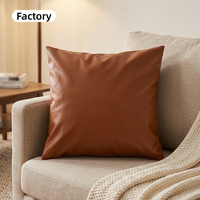 Housse de coussin de canapé en similicuir de vachette de qualité supérieure, imperméable et respirante, design uni de luxe