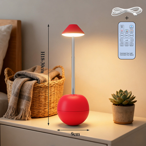 Lampe de table moderne en bois jaune écologique avec abat-jour en cristal conique, base E26 LED, col flexible, lumière blanc chaud CRI 80, alimentation CA, pour chambre à coucher - Product Image 2