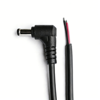 Câble d'alimentation UL21307 DC5521 DC5525 pour équipement de surveillance, rallonge coudée, câble de charge
