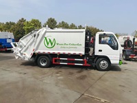Petit diesel camion I-SUZ-U 100P collecte des ordures avec compacteur et automatique camion à ordures à chargement arrière
