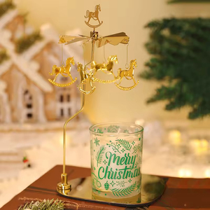Glass Jar Christmas Scented Candles Holiday Decorative Soy Wax Fragrance Candle for Home <b>Table</b> Decoration Gift - Product Image 4