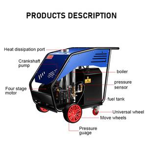 Équipement de nettoyage industriel haute pression pour taches d'huile tenaces, système auto-chauffant, eau chaude commerciale 380V 5.5KW industriel - Product Image 5