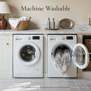 Khu vực thảm cho phòng khách máy có thể giặt không trượt cổ điển Thảm thấp đống Trọng lượng nhẹ Chenille in thảm cho phòng ngủ phòng ăn - Product Image 6