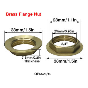 Accessori per Irrigazione da Giardino, Forniture per Irrigazione a Goccia, Flangia Esagonale in Ottone da 3/4'' e Tappo, Accessori per Riscaldamento dell'Acqua - Product Image 6