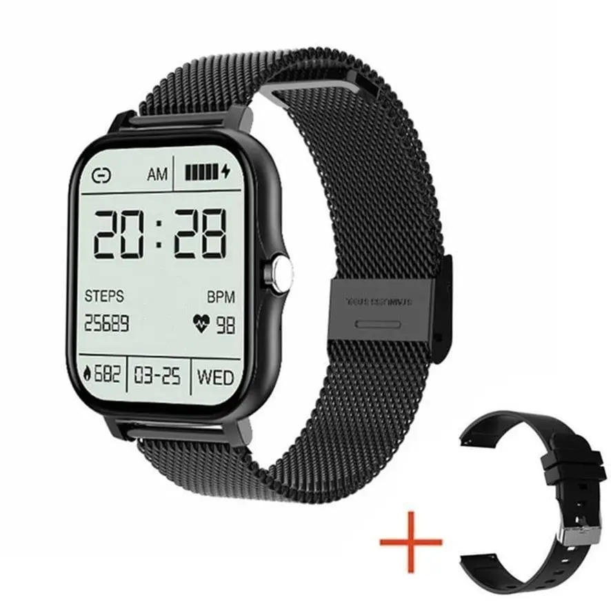 Customization factory price intelligent watch double straps Y13 fitness heart rate blood pressure watch smart touch screen